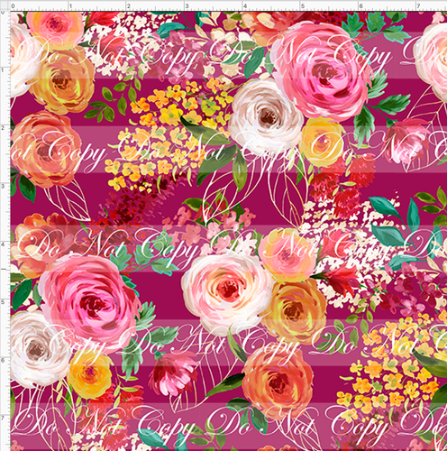 PREORDER - Fabulous Florals - Fall Roses - Magenta - SMALL SCALE