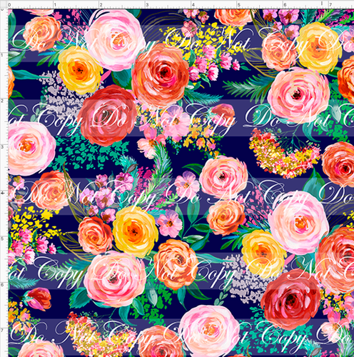 PREORDER - Fabulous Florals - Brillant Autumn - Navy - SMALL SCALE