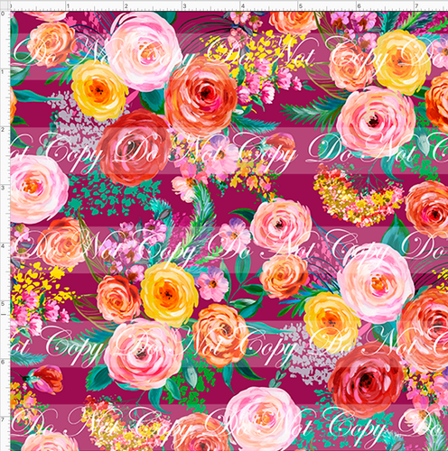 PREORDER - Fabulous Florals - Brillant Autumn - Magenta - SMALL SCALE