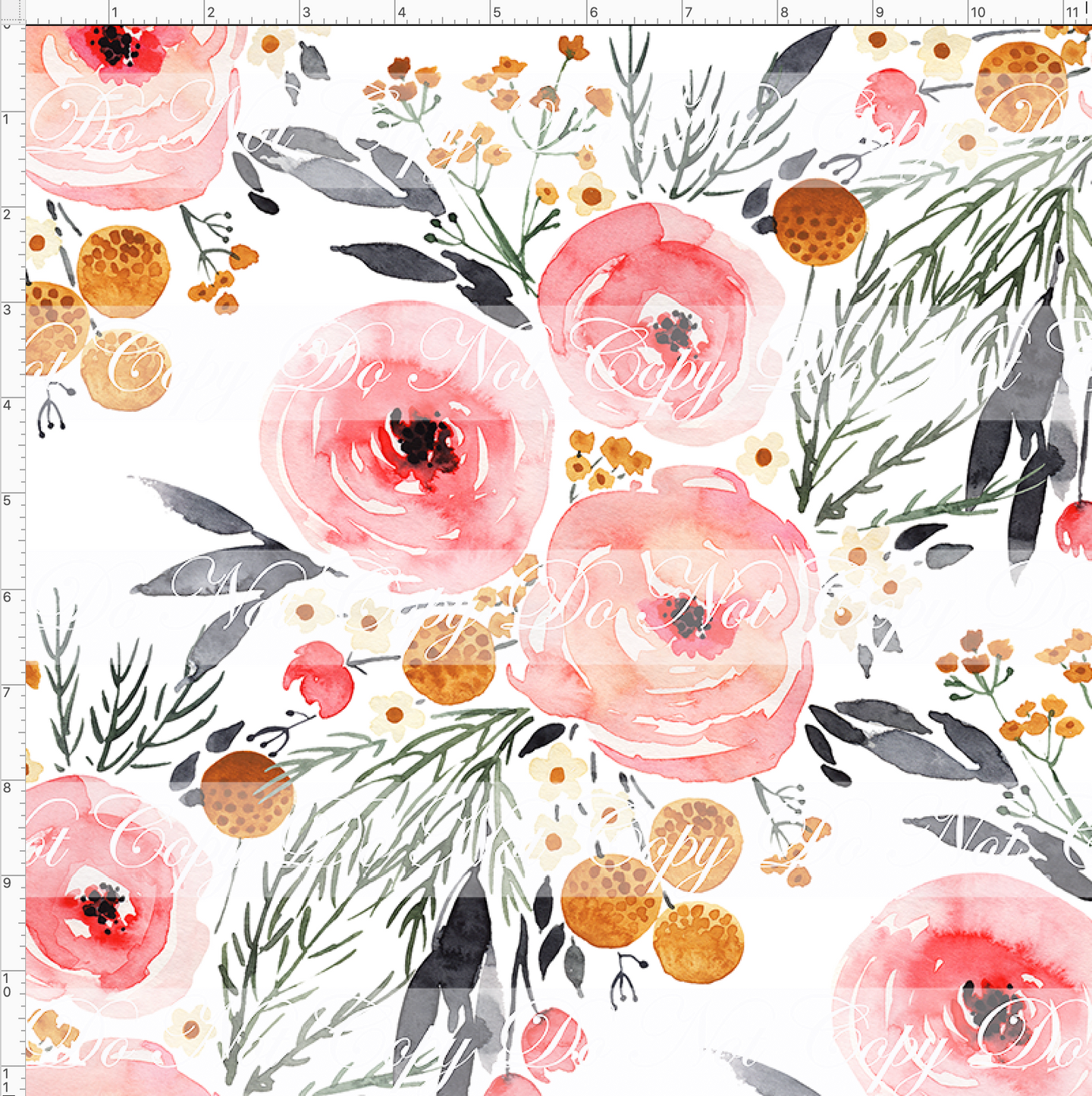 PREORDER - Fabulous Florals - Mountain Floral - White - LARGE SCALE