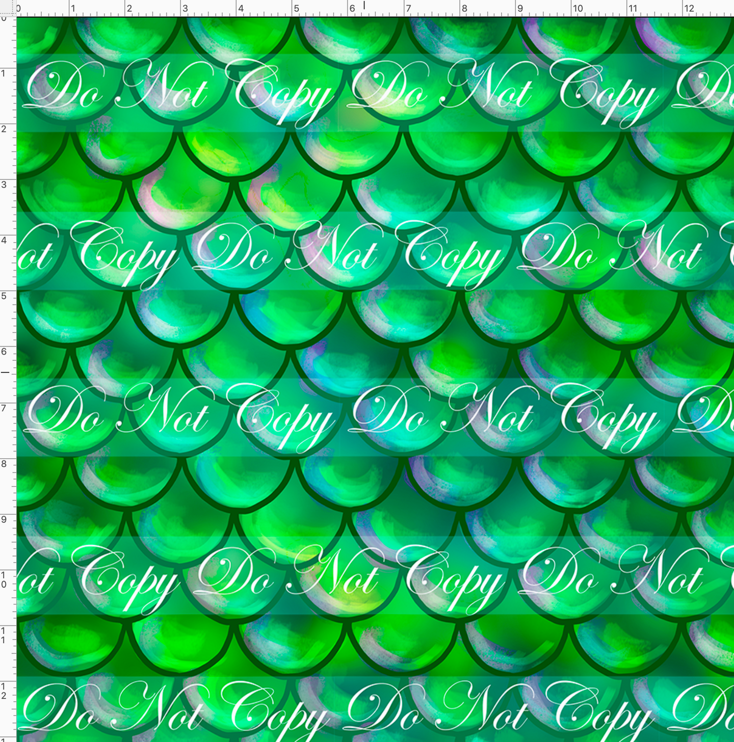 CATALOG - PREORDER R51 - Under the Sea - Scales - Green - REGULAR SCALE