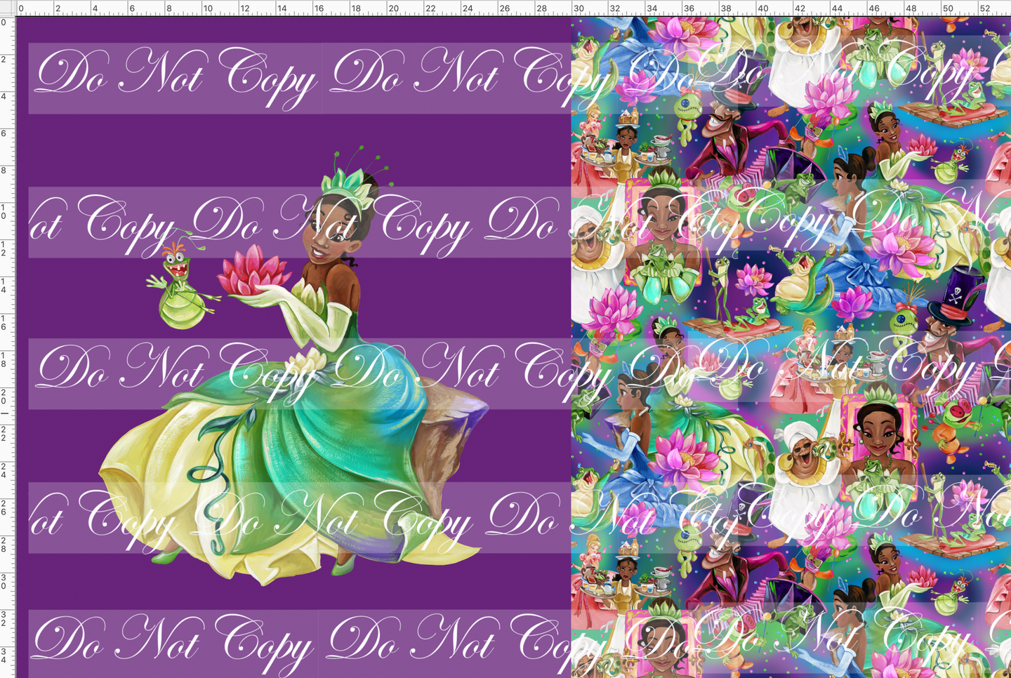 CATALOG - PREORDER R51 - Bayou Princess - Outline - Toddler Blanket Topper
