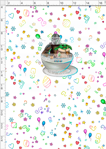 CATALOG R54 - Tea Cup Party - Mando - Panel - White - CHILD