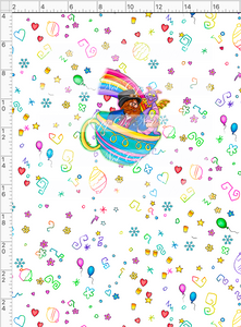 CATALOG - PREORDER R54 - Tea Cup Party - Fig - Panel - White - CHILD