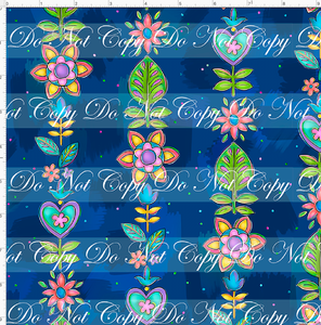 CATALOG - PREORDER R59 - Small World - Flowers on Navy - SMALL SCALE