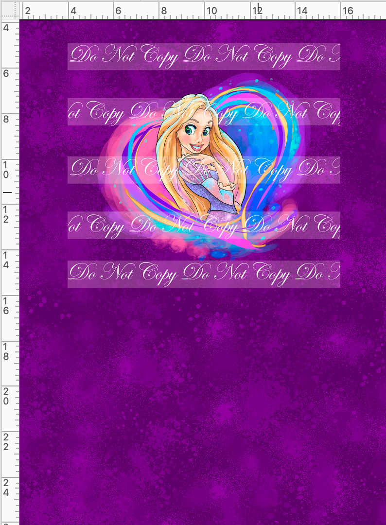 Retail - DIFFERENT COLORS FROM PREORDER - Princess Hearts - Rapunzel Princess - Panel