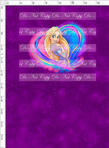 CATALOG - PREORDER R60 - Princess Hearts - Rapunzel Princess - Panel