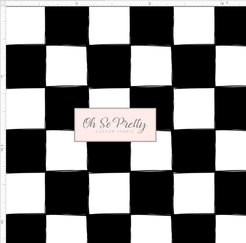 CATALOG - PREORDER R60 - Kachow - Black and White Checkered Flag - SMALL SCALE