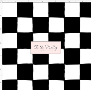 CATALOG - PREORDER R60 - Kachow - Black and White Checkered Flag - REGULAR SCALE