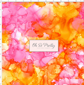 PREORDER - Countless Coordinates  - Alcohol Inks - Orange and Pink