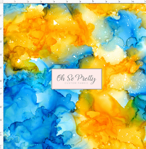 PREORDER - Countless Coordinates  - Alcohol Inks - Blue and Orange