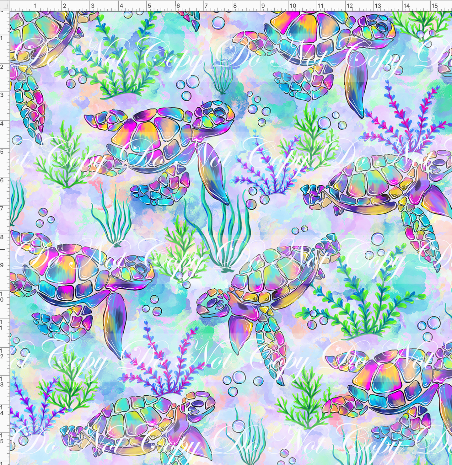 CATALOG - PREORDER R61 - Watercolor Animals - Turtles - LARGE SCALE