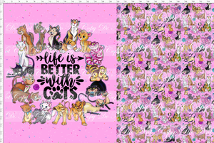 CATALOG - PREORDER R63 - Kitty Love - Toddler Topper - Life Is Better - Pink