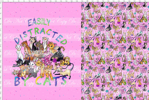 CATALOG - PREORDER R63  - Kitty Love - Toddler Topper - Distracted - Pink