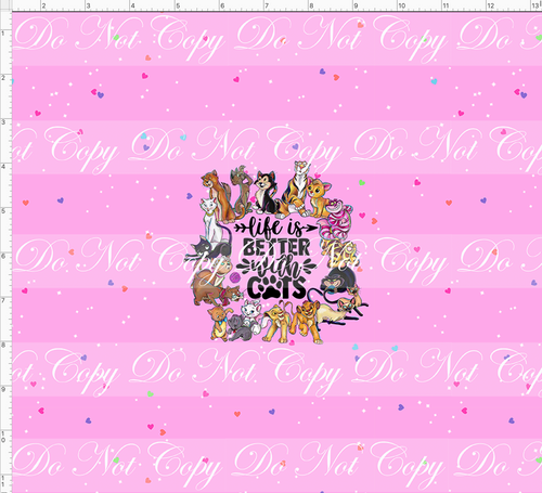CATALOG - PREORDER R63 - Kitty Love  - CUP CUT- Life Is Better - Pink