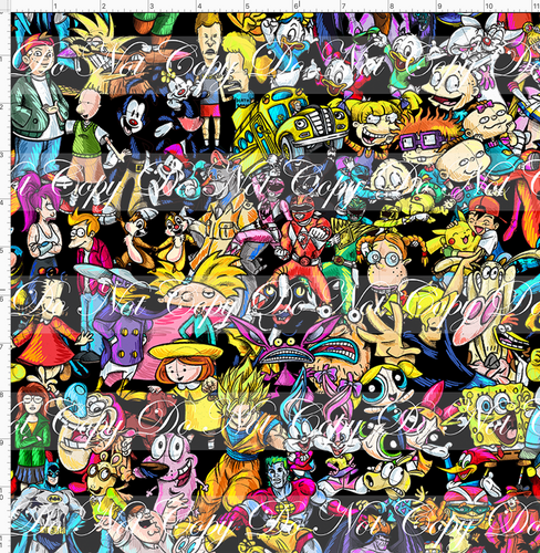 CATALOG - PREORDER R63 - 90s Toons - Main - Colorful Black Background - REGULAR SCALE