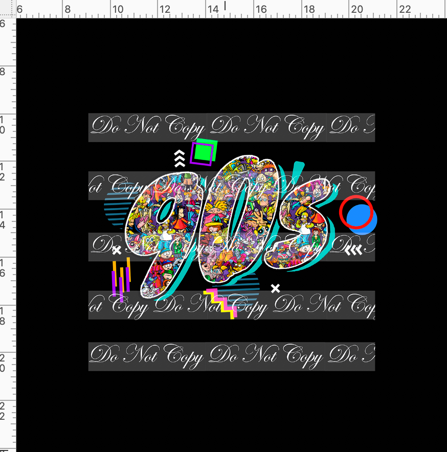 CATALOG - PREORDER R63 - 90s Toons - Black Panel - ADULT