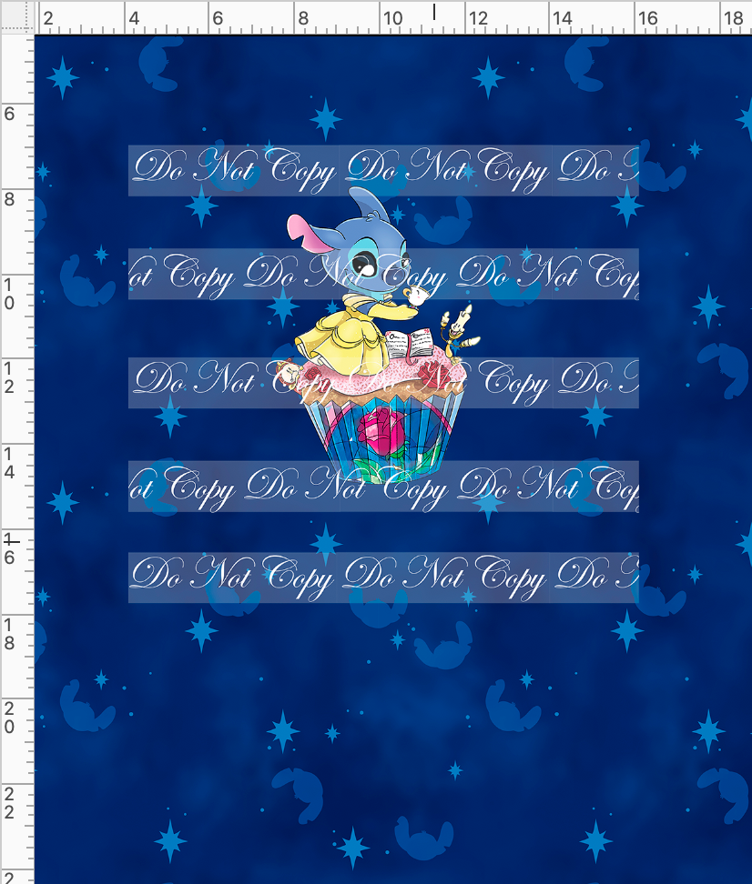 Retail - Blue Princess Cupcakes - Belle Panel - CHILD