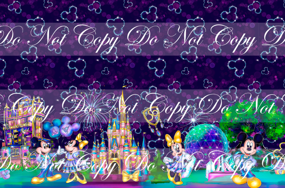 CATALOG - PREORDER R64 - Celebration 50 - Digital - Double Border - Purple Mouse Heads