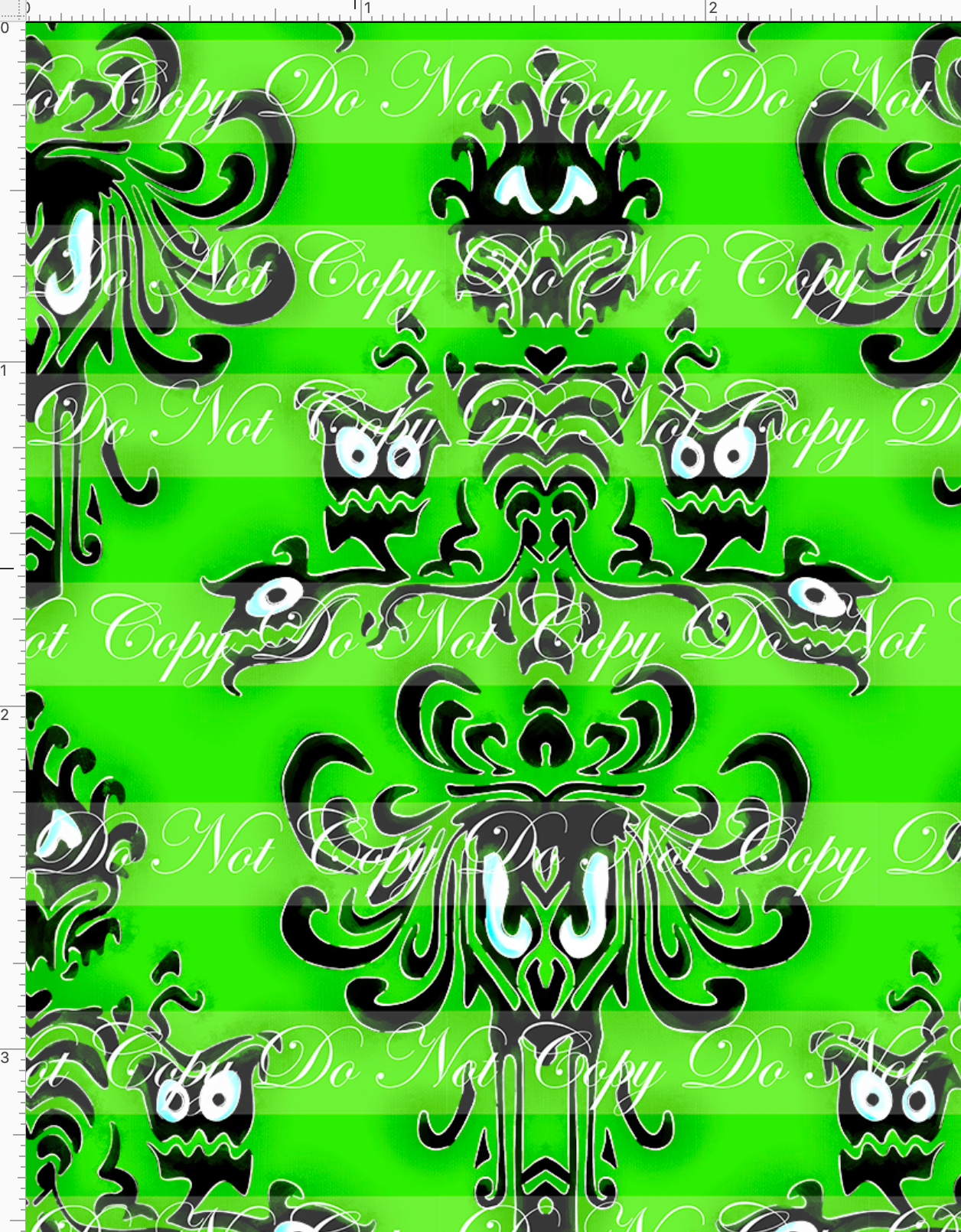 CATALOG - PREORDER R65 - Haunted Mansion Mash - Wall Paper - Green