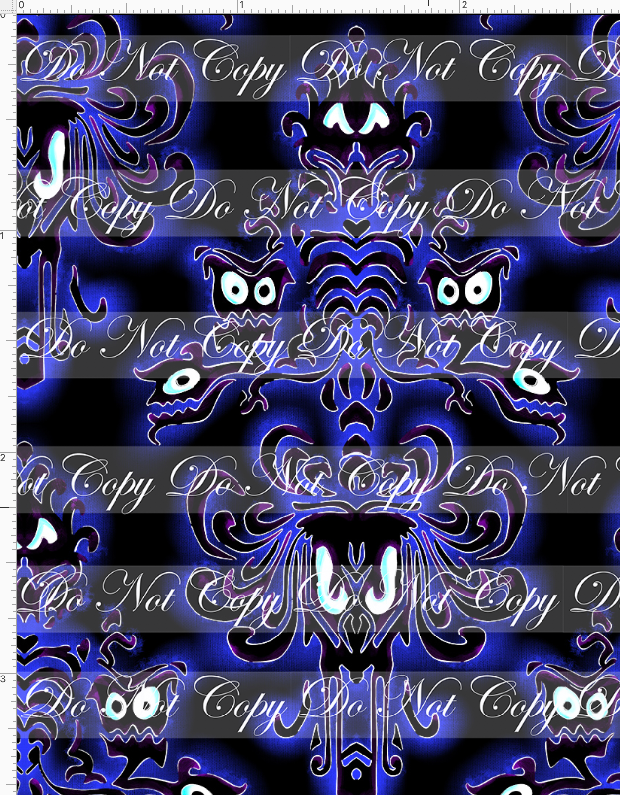 CATALOG - PREORDER R65 - Haunted Mansion Mash - Wall Paper - Blue