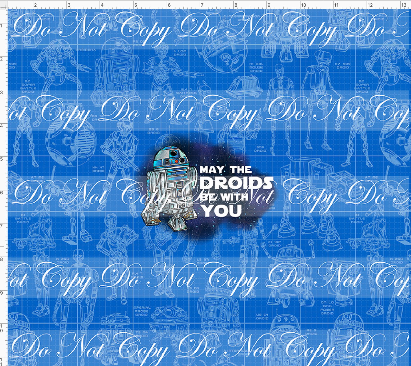 CATALOG - PREORDER R65 - Droids - CUP CUT - r2d2 - Blue