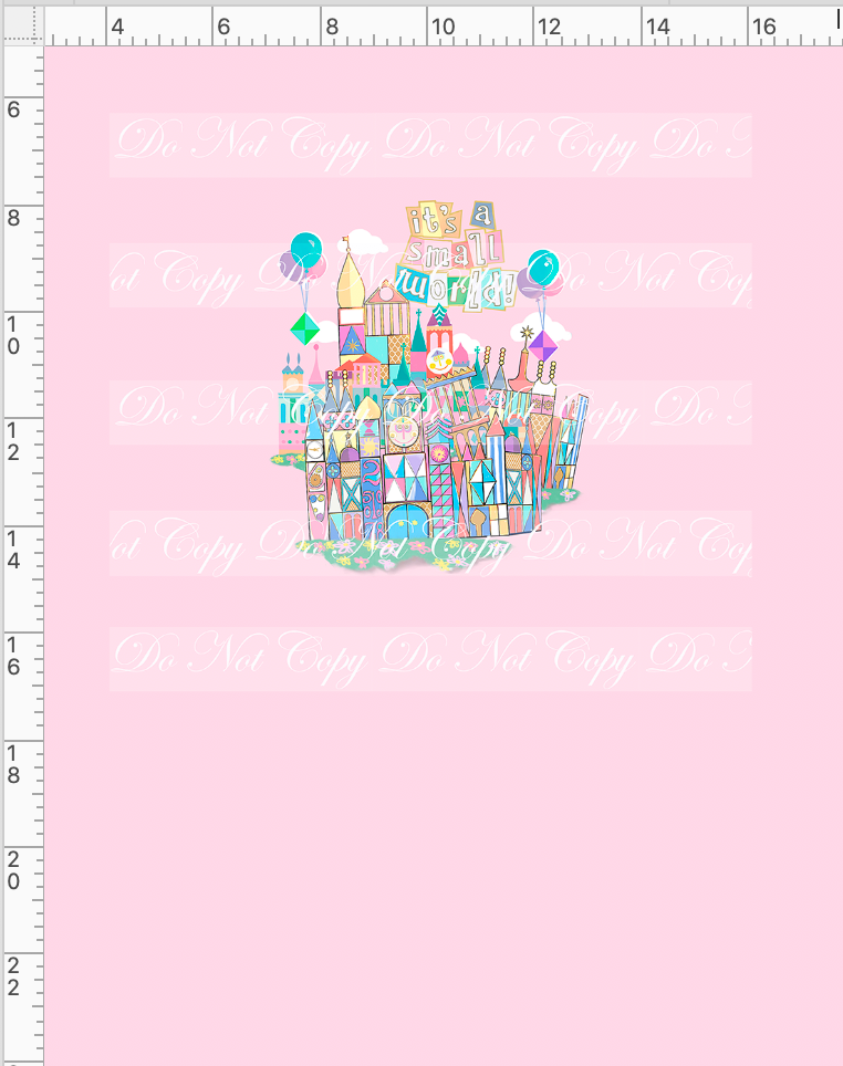 CATALOG - PREORDER R66 - Pastel Small World - Pink - Panel - CHILD