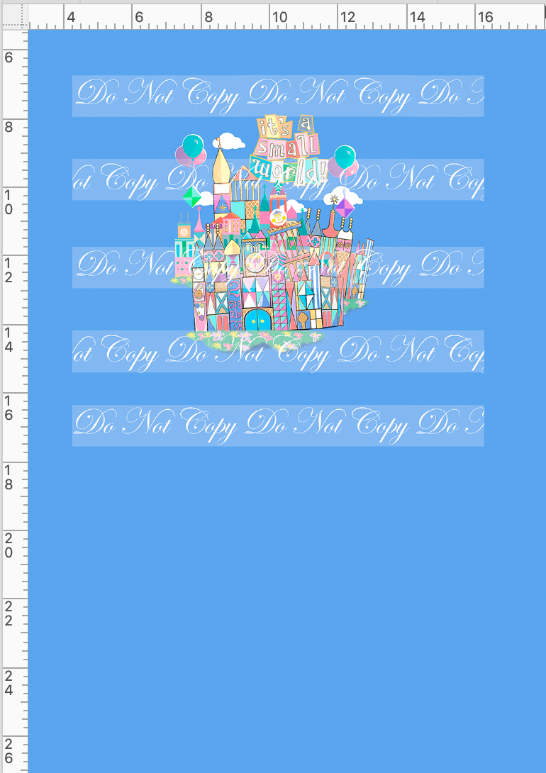 CATALOG - PREORDER R66 - Pastel Small World - Blue - Panel - CHILD