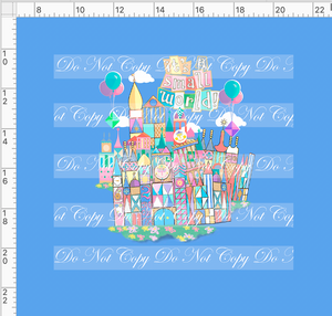 CATALOG - PREORDER R66 - Pastel Small World - Blue - Panel - ADULT