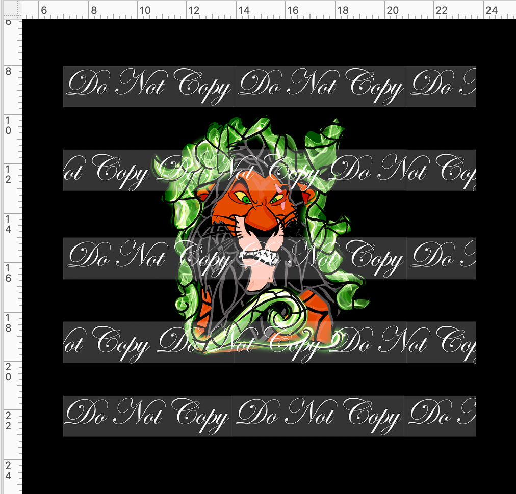 CATALOG - PREORDER R67 - Stained Glass Villains - Panel - Scar - ADULT