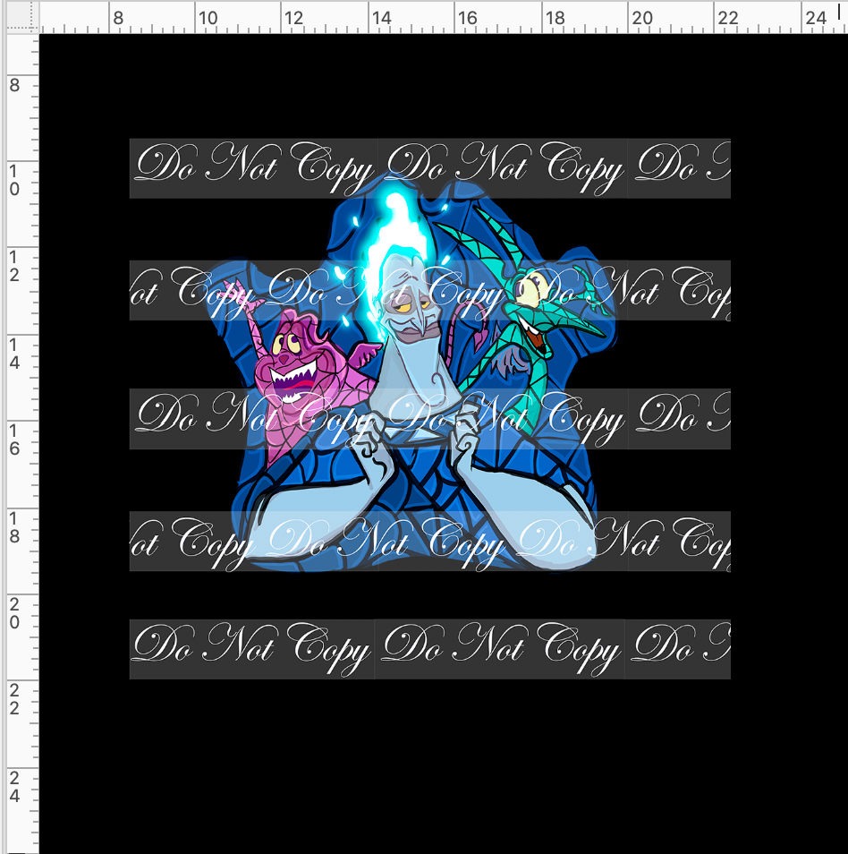 CATALOG - PREORDER R67 - Stained Glass Villains - Panel - Hades - ADULT