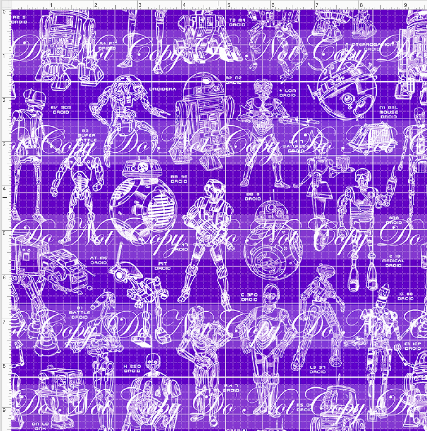 CATALOG - PREORDER R67 - Droids - Blueprint - Purple - REGULAR SCALE