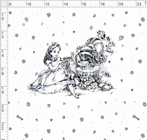 CATALOG - PREORDER R67 - Monochrome Alice - Panel - Alice and Cat - ADULT