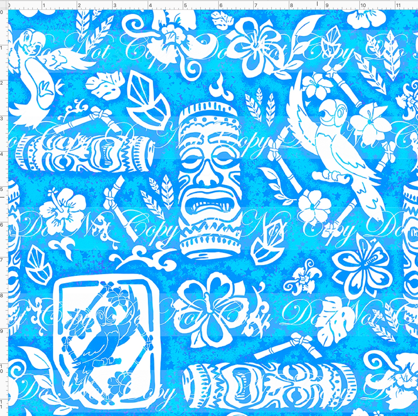 CATALOG - PREORDER R69 - Tiki Room - Symbol - Blue - LARGE SCALE