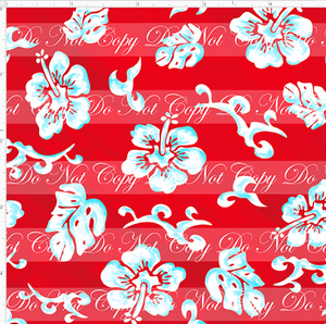 CATALOG - PREORDER R69 - Tiki Room - Floral - Red - SMALL SCALE