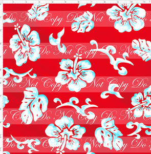 CATALOG - PREORDER R69 - Tiki Room - Floral - Red - LARGE SCALE