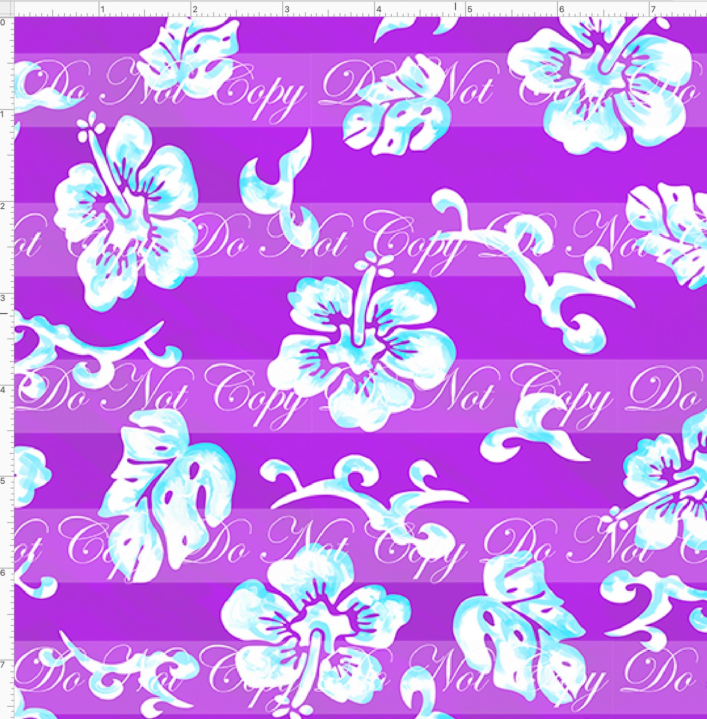 CATALOG - PREORDER R69 - Tiki Room - Floral - Purple - REGULAR SCALE