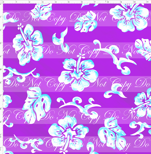 Retail - Tiki Room - Floral - Purple - LARGE SCALE