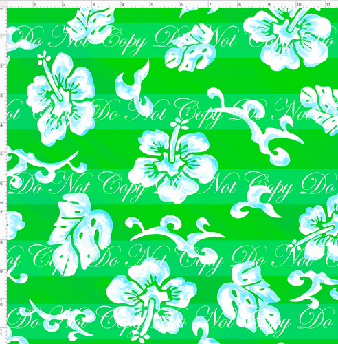 Retail - Tiki Room - Floral - Green - LARGE SCALE