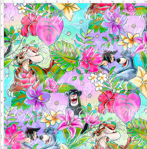 Retail - The Jungle - Floral with Characters - LARGE SCALE