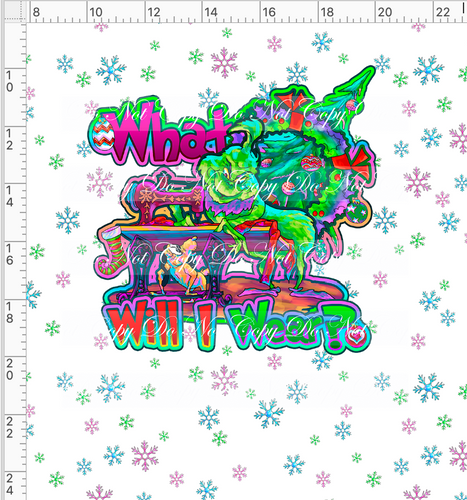PREORDER - What Will I Wear - PANEL - Sewing - White Snowflake - ADULT