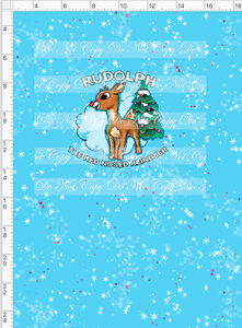 Retail - Red Nosed Reindeer - Panel - With Words - Blue - CHILD