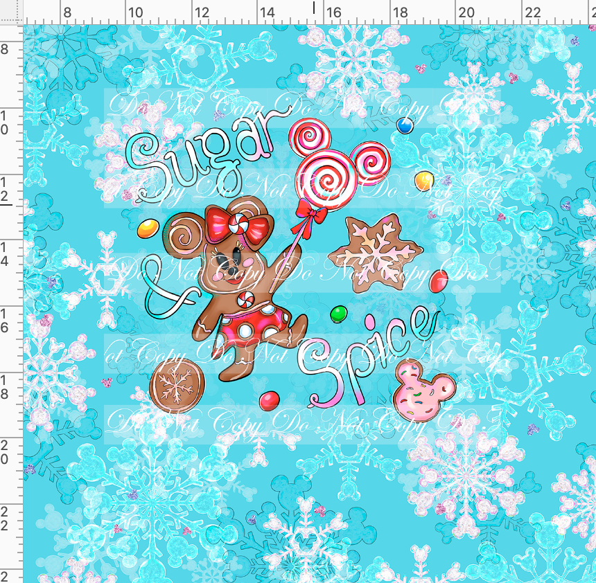 Retail - Holiday Cookie Mouse - Panel - Sugar and Spice - Blue - ADULT