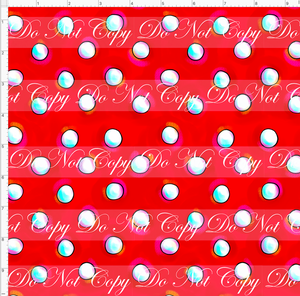 PREORDER - Christmas Parade - Dots - Red - SMALL SCALE