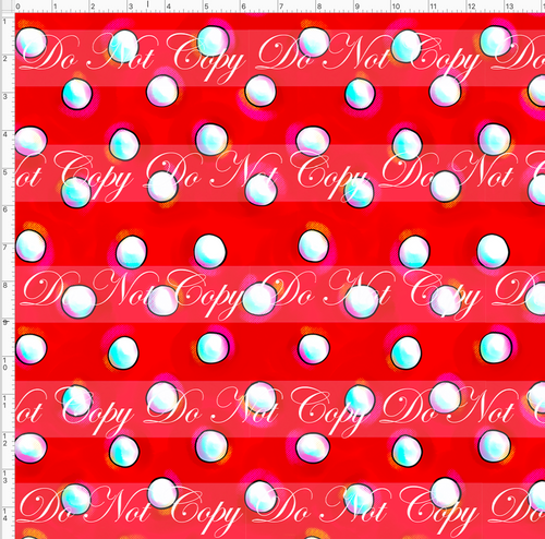 PREORDER - Christmas Parade - Dots - Red - REGULAR SCALE