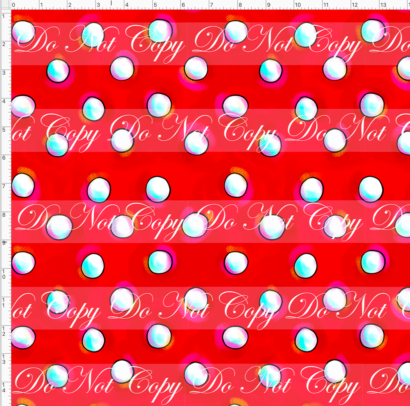 CATALOG - PREORDER - Christmas Parade - Dots - Red - REGULAR SCALE