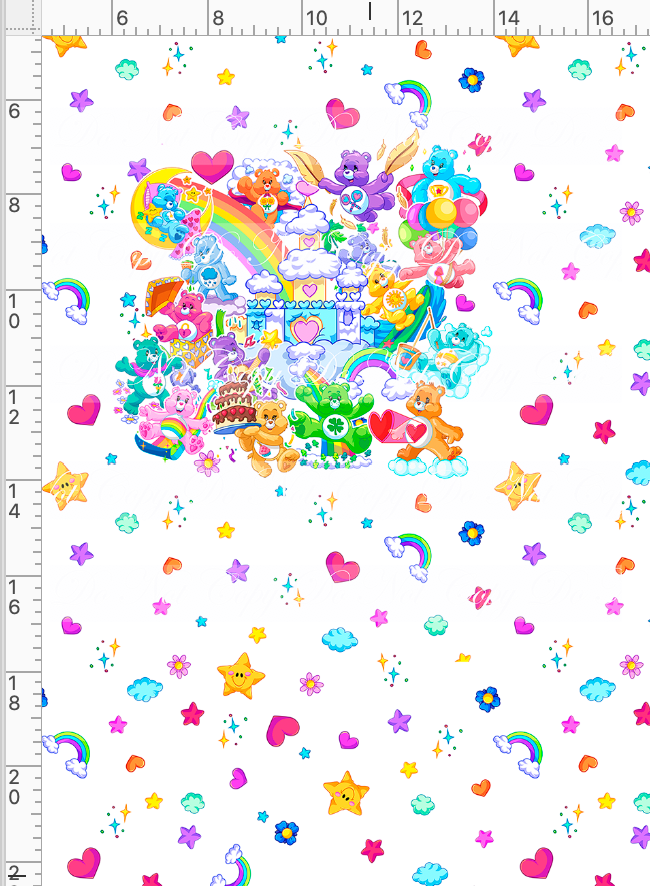 CATALOG - PREORDER R71 - Bear Love - Panel - White - CHILD