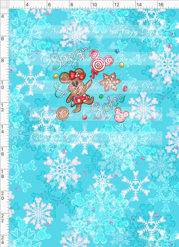 Retail - Holiday Cookie Mouse - Panel - Sugar and Spice - Blue - CHILD