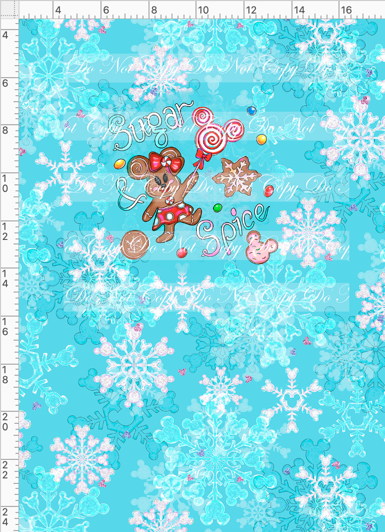 Retail - Holiday Cookie Mouse - Panel - Sugar and Spice - Blue - CHILD