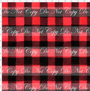 Retail - Christmas Elements - Buffalo Plaid - Red - NO HEADS